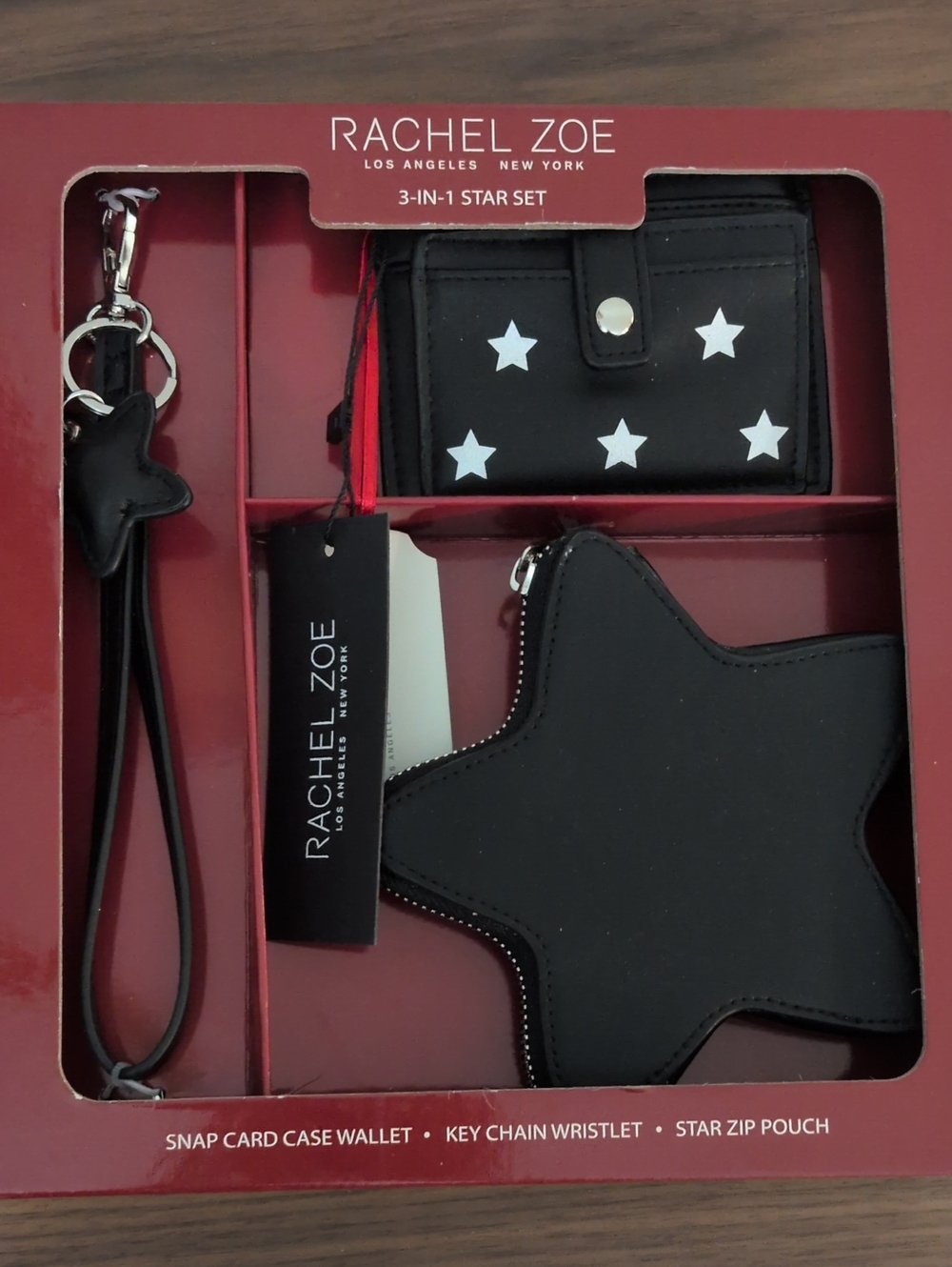 New In Gift Box Rachel Zoe Black Star 3-Piece Set